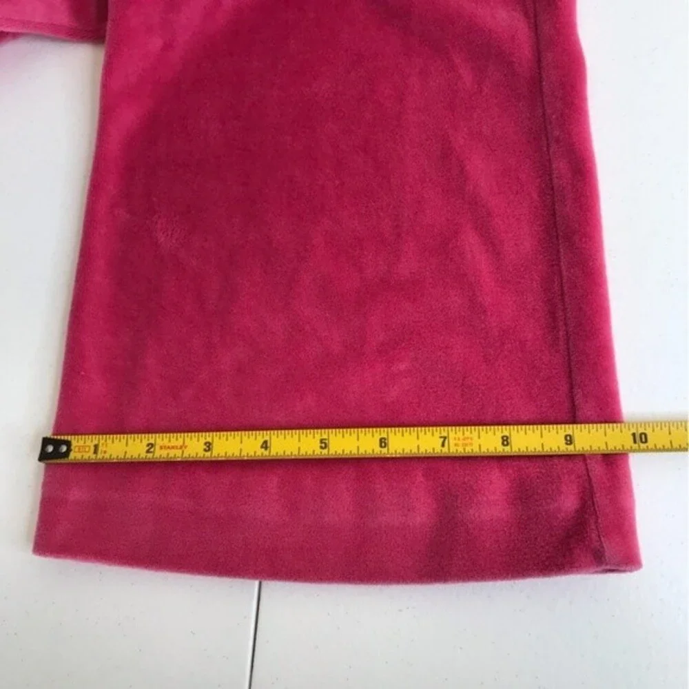 Aeropostale Pink Velour Sweatpants Slight Flare Bottom Elastic Waist Women Med